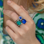 Кольцо Qudo FIRENZE 19 (S) Lapis 107000/40-4723 19 размер 19