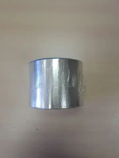 Герметизирующая лента бутилкаучуковая самоклеящаяся "Руфизол". Ширина 100 мм (10 метров) для герметизации кровли, ванной, строительных работ, серебристая на алюминиевой основе