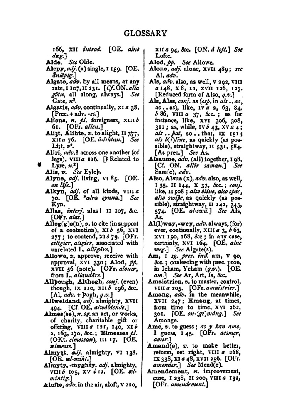 A middle English vocabulary. Designed for use with Sisam's Fourteenth century verse and prose | J. R. R. Tolkien