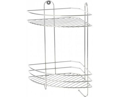 Полка угловая Исток двухъярусная Vento Plus 23*23*41,5 см хром (310848)