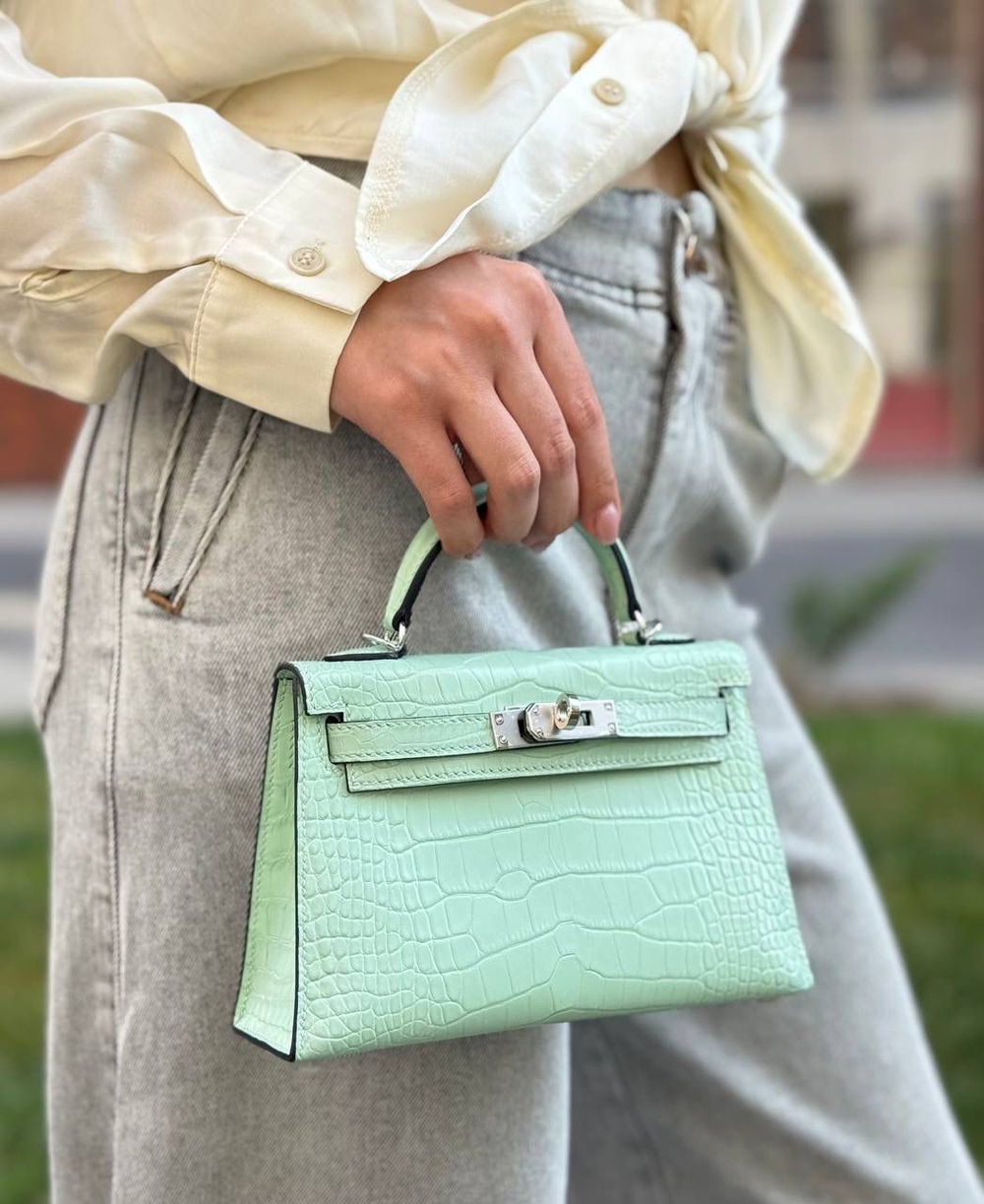 Сумка Hermes из кожи крокодила 20 см