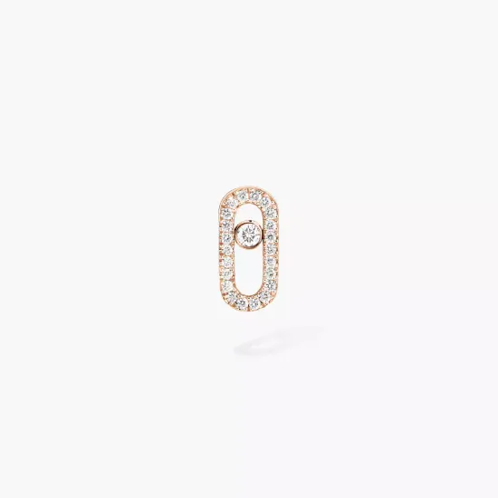 Messika Move Uno single pave stud earring