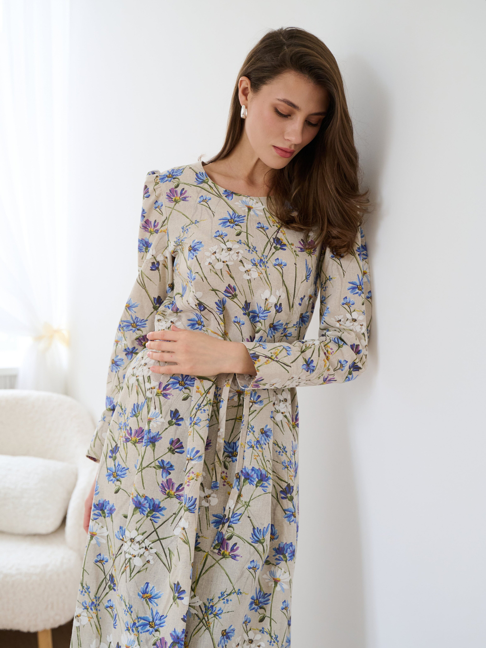 Платье с рукавом длинное