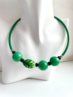 Комплект украшений из муранского стекла: колье, серьги