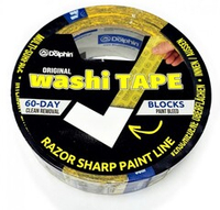 BLUE DOLPHIN WASHI Лента малярная из японской рисовой бумаги, 25 мм x 50 м