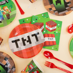 Тарелки (7''/18 см) Пиксели, Ассорти, 6 шт.