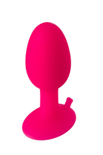 Средняя силиконовая пробка Popo Pleasure со смещенным центром тяжести (8,5 см) (Цвет: ярко-розовый)