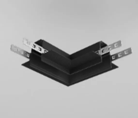 Коннектор угловой Exility встраиваемый под ГКЛ 12,5мм, черный Technical tra034cl-42.12b