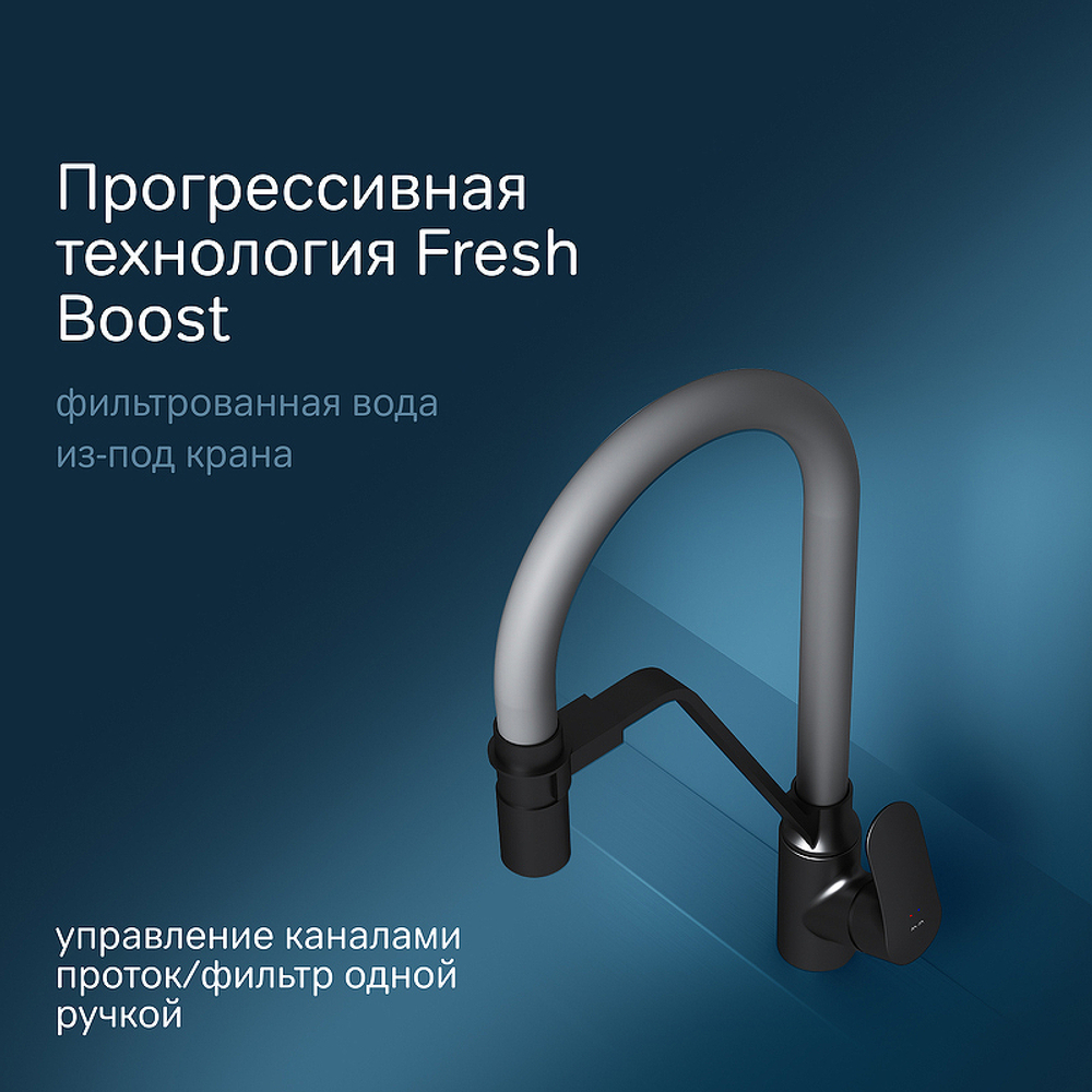 Смеситель для кухни AM.PM Like F8007825 Черный матовый Серый
