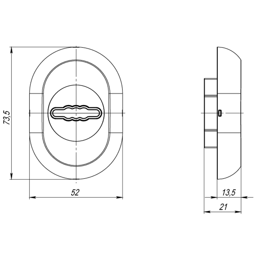 Накладка на сувальдный замок ESC.S-auto/CRE/OV.13 (ESC-13S) с авт. шторками AB зелёная бронза