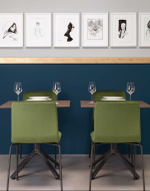 Стул с обивкой Scab Design Alice Pop, антрацит, зеленый