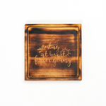 Менажница из кедра для подачи блюд и закусок с гравировкой "Stay at heart forever going"