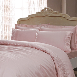 Постельное белье семейное Tivolyo home Minoso пудра