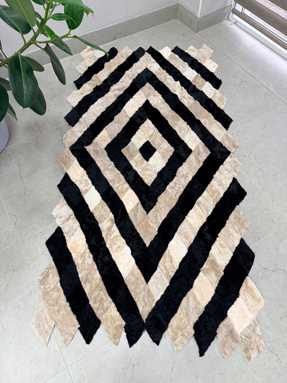 Покрывало меховое ковер из шкуры овчины