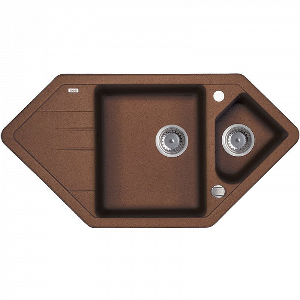 Мойка IDDIS Vane G Granucryl цвет шоколад угловая 1 1/2 чаши размер 960*500 (V36C965i87)
