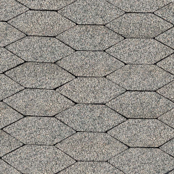 Тротуарная плитка СКОШЕННЫЙ ШЕСТИУГОЛЬНИК Б.1.ШГ.6 100х100х100х60мм Гранит+ Серый с черным