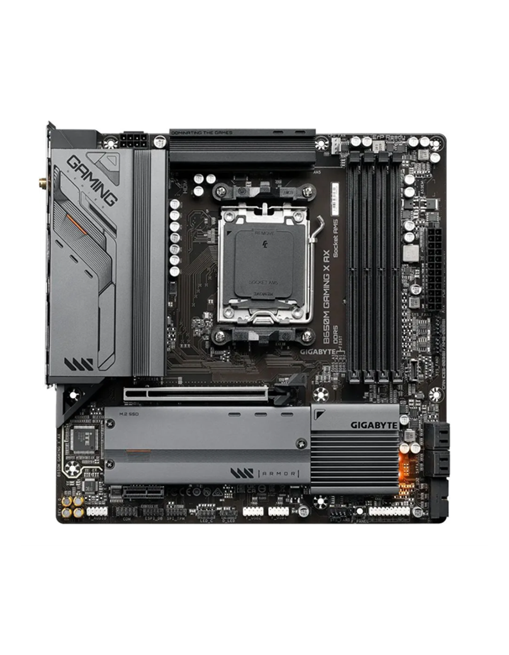GIGABYTE B650M GAMING X AX, AM5, B650, 4*DDR5, 4*SATA, 2*M.2, 3*USB 3.2, 4*USB 2.0, Type-C, 2*PCIx16, 2*DP+HDMI, mATX