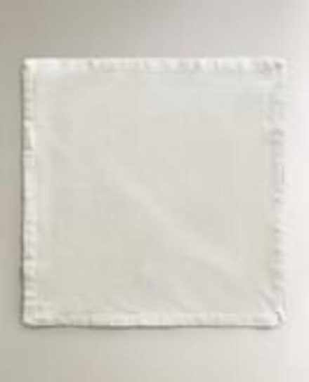 ZARA HOME САЛФЕТКИ С ФЕСТОНАМИ (НАБОР ИЗ 2 ШТ.), БЕЛЫЙ