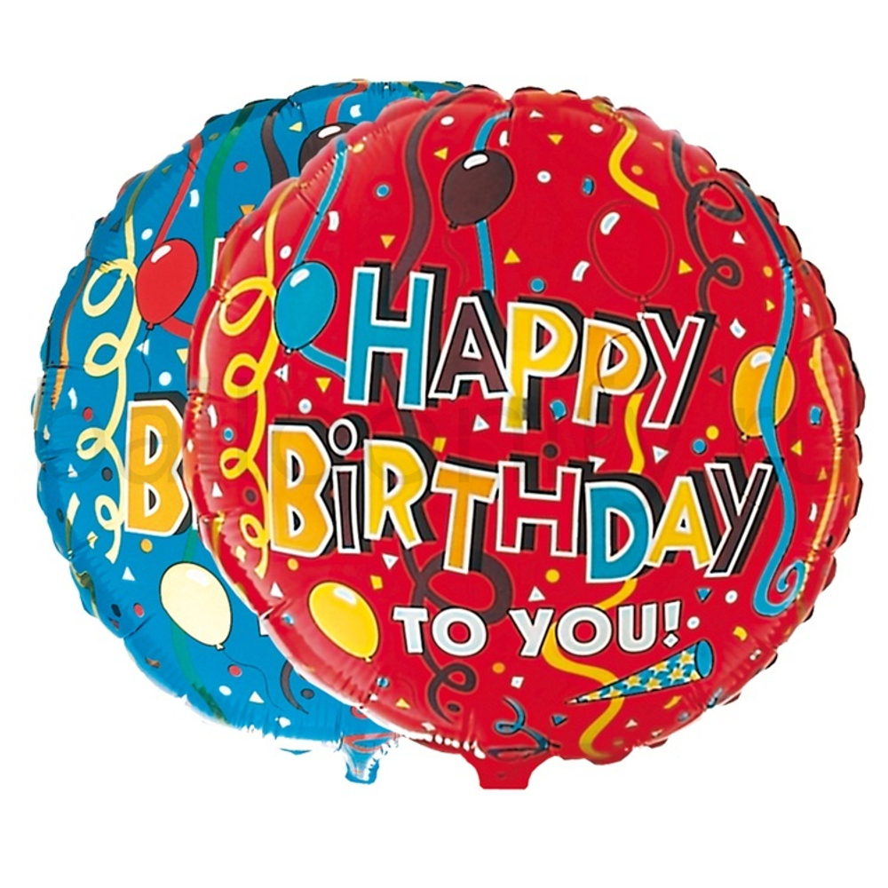 Фольгированная фигура, круг, HB Шары и серпантин(FM),18"/46СМ