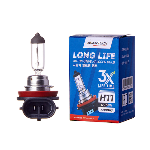 Лампа головного света Avantech H11 12V 55W Long Life AB0043