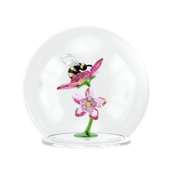 IDYLLIA:GLASS BALL BEE AND FLOWERS