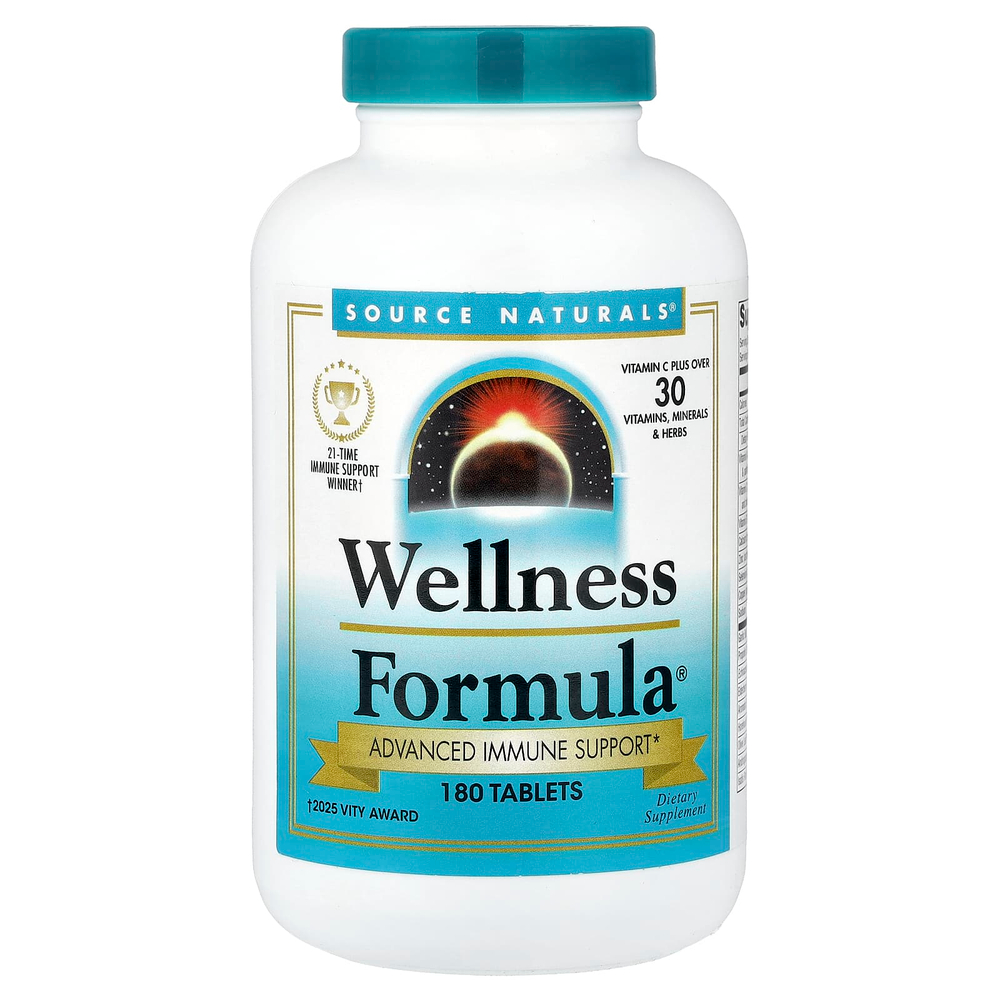 Source Naturals, Wellness Formula®, улучшенная поддержка иммунитета, 180 таблеток