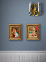 Картина на стену для интерьера на холсте "Золотой век" в классической раме 41*51 см