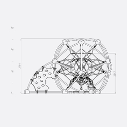 Игровая канатная конструкция «AT-14.01» для детских уличных площадок