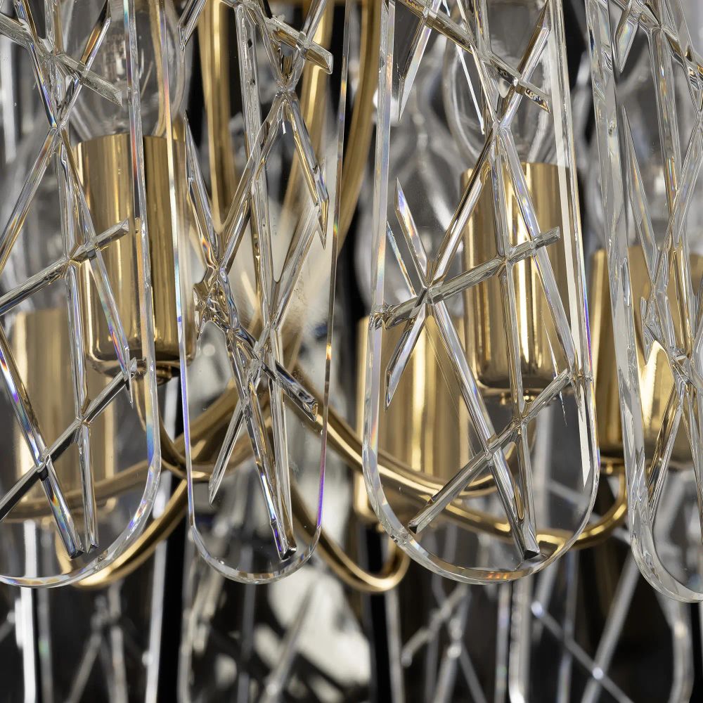 Citilux TALLA CL318262 Люстра хрустальная подвесная Золото