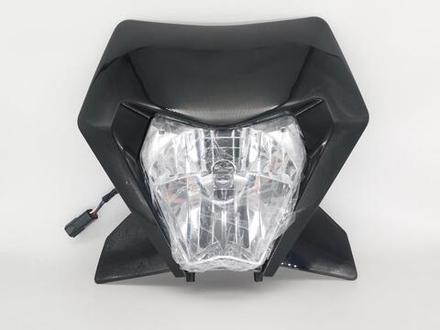 Фара с щитком эндуро KTM 2024 Otom чёрная