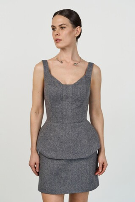 Топ корсетный шерстяной