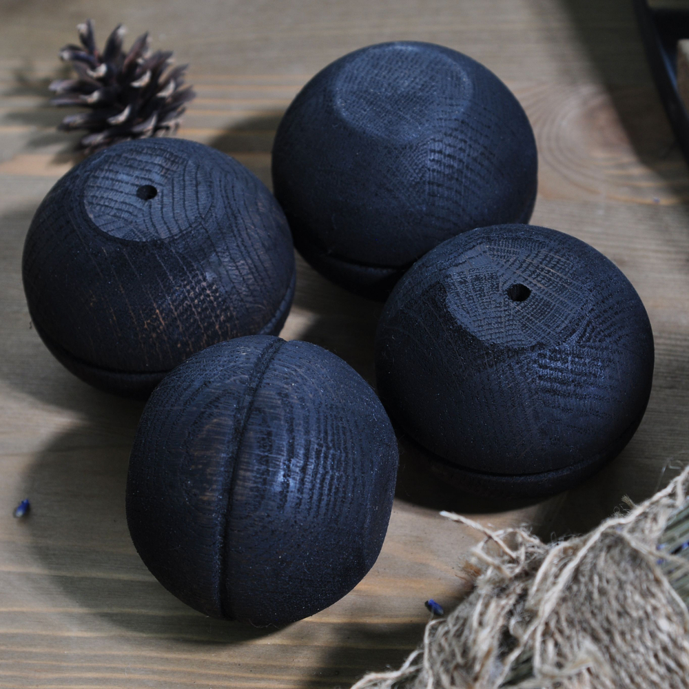 Комплект мебельных дубовых ножек 4 шт. для стола и шкафа, темный дуб