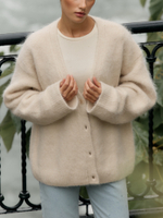 Кардиган альпака кремовый