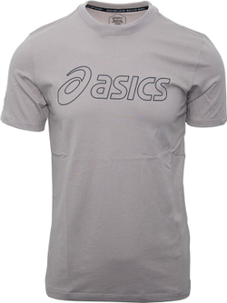 Мужская теннисная футболка Asics Logo Short Sleeve T-Shirt - серый
