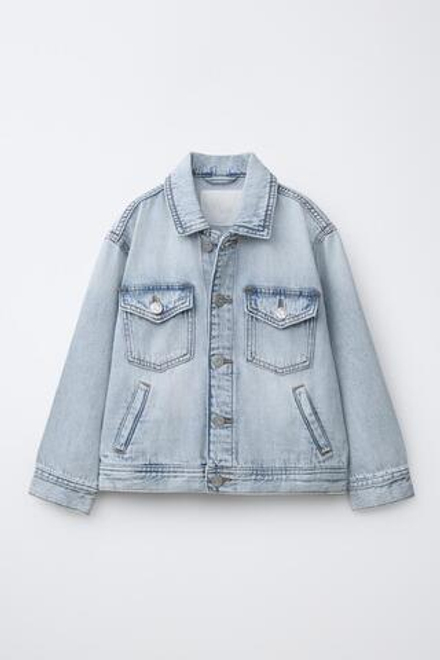 ZARA ДЖИНСОВАЯ КУРТКА, ГОЛУБОЙ