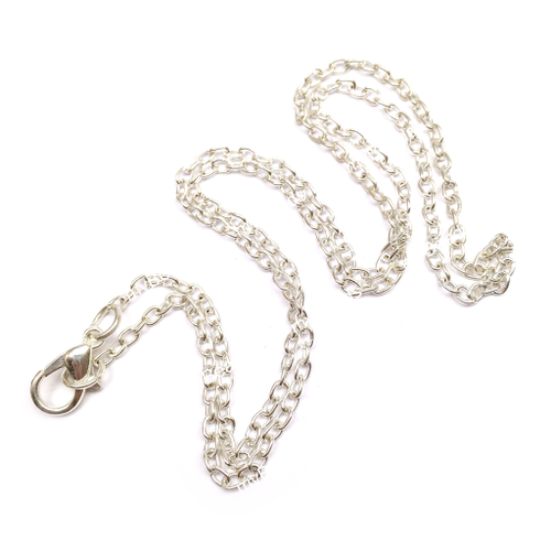 Цепочка 3х2 мм (45 см) с замком - лобстер, под серебро