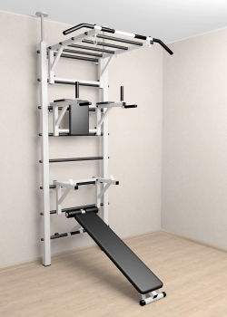 Шведская стенка Sv Sport враспор (Турник рукоход/Брусья/Стойка/Скамья)