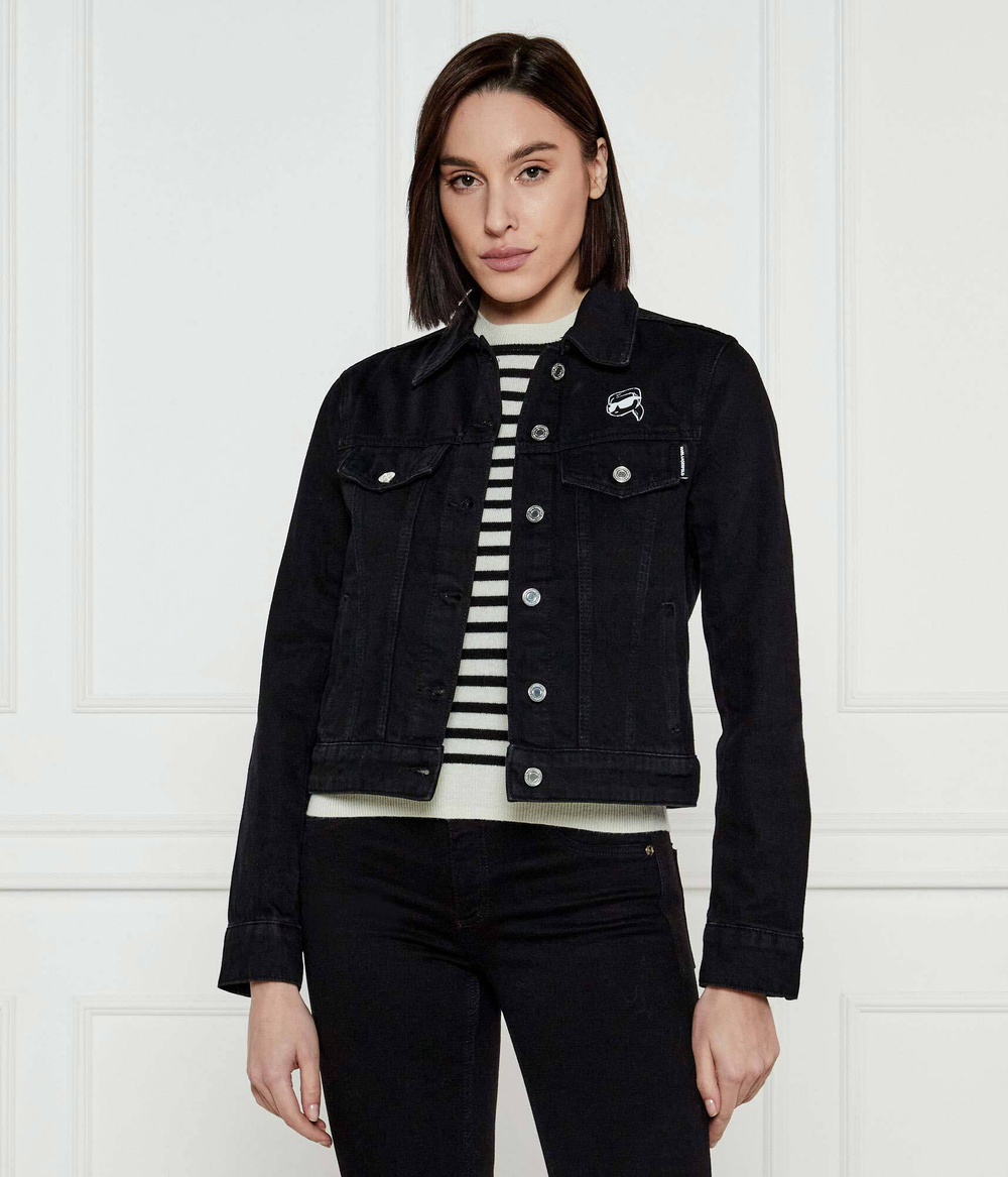 Джинсовая куртка IKON PRINT Karl Lagerfeld - черный(A1W14047)