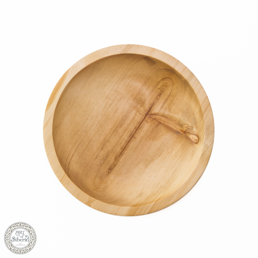 Деревянная тарелка-чаша Art of Siberia из сибирского кедра, 22 см. T32