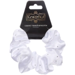 Резинка для волос атласная «DesignPRO», цвет белый, d-10см