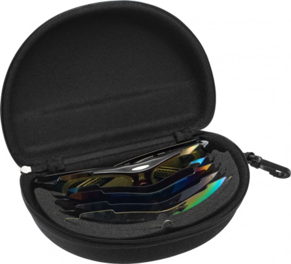 Очки спортивные солнцезащитные Bradex с 5 сменными линзами в чехле, черные