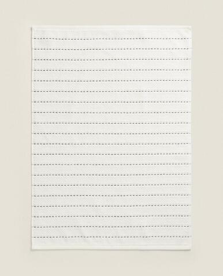 ZARA HOME КУХОННОЕ ПОЛОТЕНЦЕ ИЗ ХЛОПКА, БЕЛЫЙ