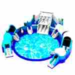 Наземный надувной аквапарк «Морское царство» 15,5*15*6 м