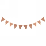 Растяжка «Праздничные флажки» 2,5 м 13*17,5 см Глянец, (10 штук), шампань