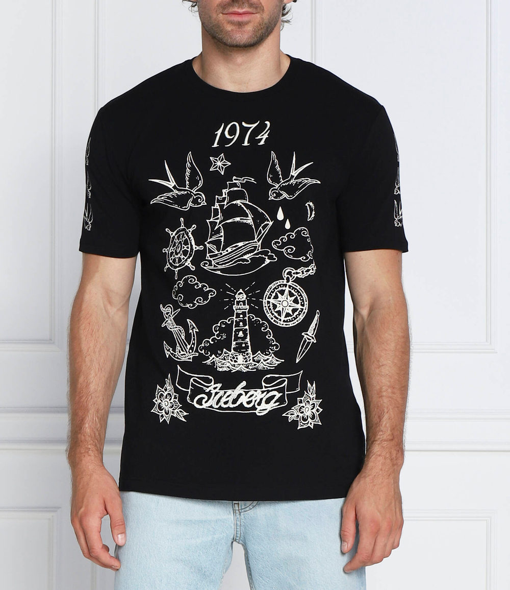 футболка Iceberg - черный(225 I1P F029 6318)