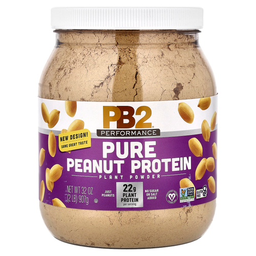 PB2 Foods, Performance, чистый растительный порошок из арахисового протеина, 907 г (2 фунта)