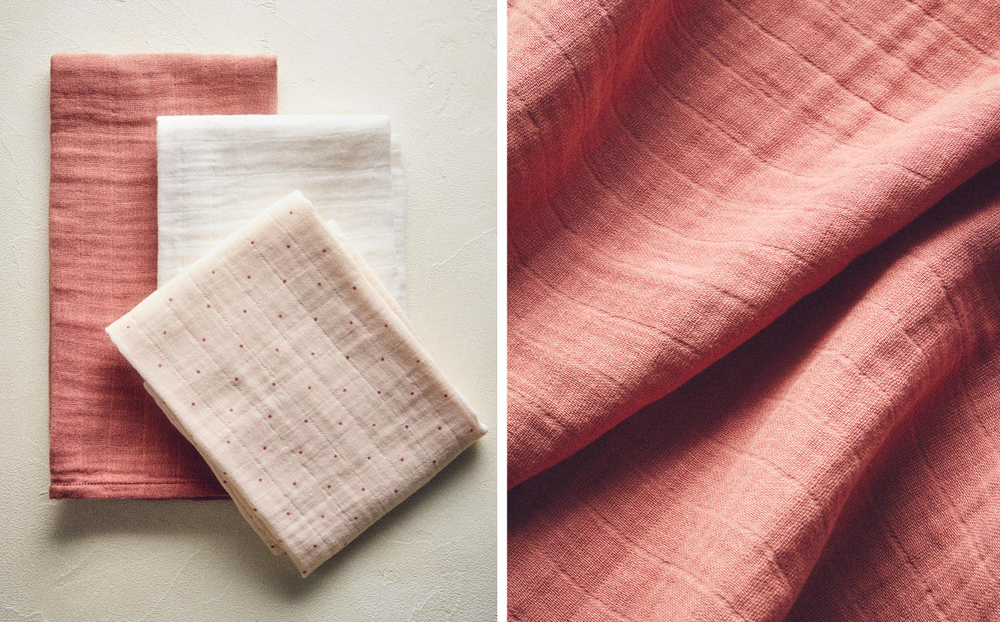 Zara Home Муслиновые салфетки из хлопка, 55x55 см (3 шт.)
