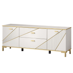 Модульная система малых форм Серия №5, №1001 тумба МЦН-5-1800 кашемир серый патина золото