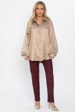 Рубашка атласная Все мысли о тебе (капучино) Б14503-7М LT Collection