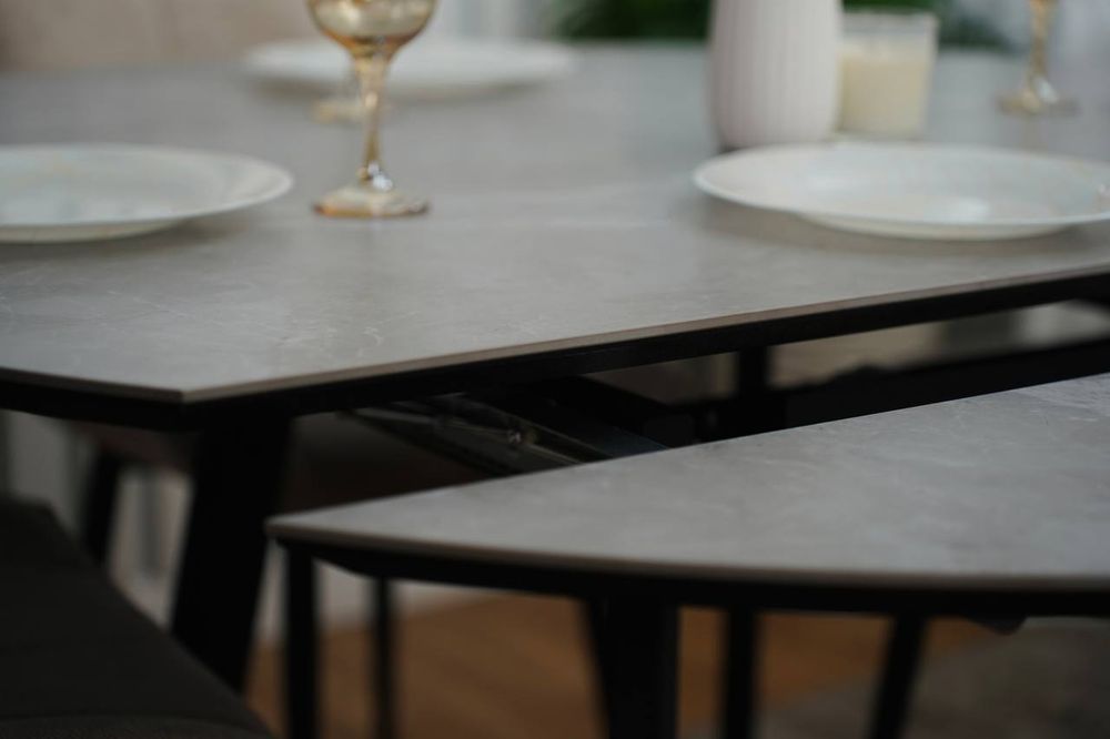 Стол керамический Раунд 1400х800 (1400) Серый